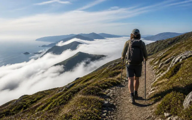 Ski touring in the backcountry